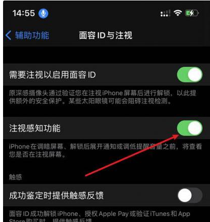 衡阳苹果14维修网点分享iPhone14注视感知功能有什么用 